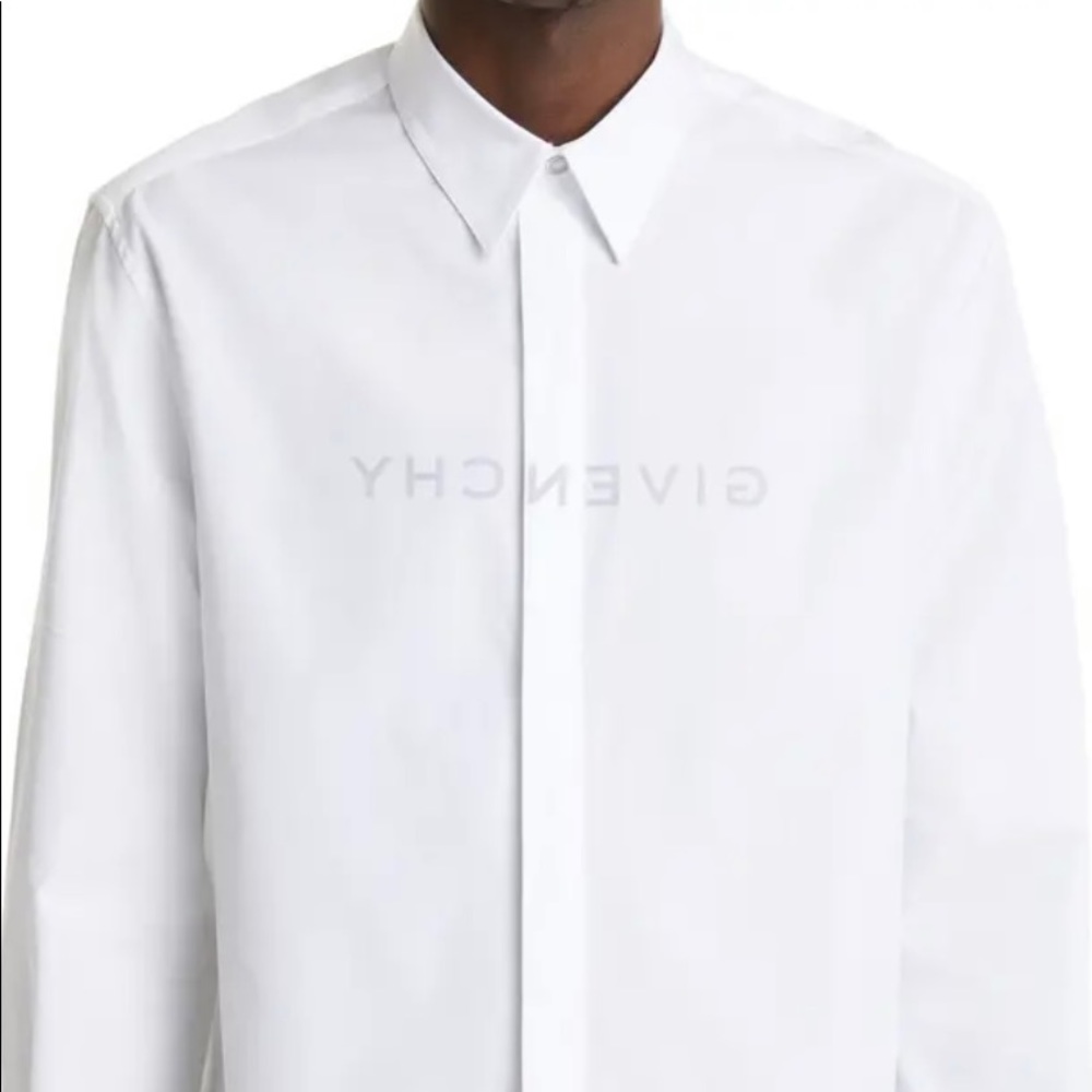 Givenchy Reverse Logo Button-Up Shirt